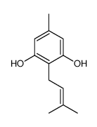 5-methyl-2-(3-methylbut-2-enyl)benzene-1,3-diol Structure