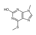 9-methyl-6-methylsulfanyl-3H-purin-2-one结构式