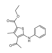 ETHYL 4-ACETYL-5-ANILINO-3-METHYL-2-THIOPHENECARBOXYLATE structure