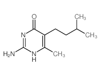 2-amino-6-methyl-5-(3-methylbutyl)-1H-pyrimidin-4-one Structure