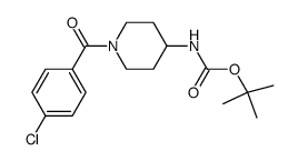 (1-(4-chloro-benzoyl)-piperidin-4-yl)-carbamic acid tert-butyl ester Structure