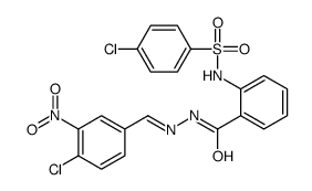 N-[(4-chloro-3-nitrophenyl)methylideneamino]-2-[(4-chlorophenyl)sulfonylamino]benzamide Structure