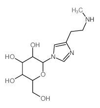 2-(hydroxymethyl)-6-[4-(2-methylaminoethyl)imidazol-1-yl]oxane-3,4,5-triol structure