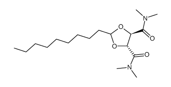 (2R,3R)-2-nonyl-1,3-dioxolane-4,5-dicarboxylic acid bis(dimethyl amide)结构式