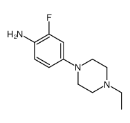 Benzenamine, 4-(4-ethyl-1-piperazinyl)-2-fluoro- (9CI) structure
