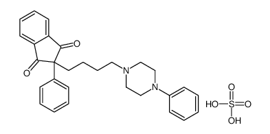 2-phenyl-2-[4-(4-phenylpiperazin-1-yl)butyl]indene-1,3-dione,sulfuric acid Structure