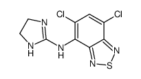 5,7-dichloro-N-(4,5-dihydro-1H-imidazol-2-yl)-2,1,3-benzothiadiazol-4-amine结构式