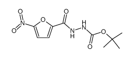 N'-(tert-butoxycarbonyl)-5-nitro-2-furancarbohydrazide结构式