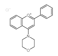 4-(2-phenylchromen-4-ylidene)-1-oxa-4-azoniacyclohexane Structure