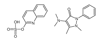 4-(dimethylamino)-1,2-dihydro-1,5-dimethyl-2-phenyl-3H-pyrazol-3-one, compound with 2-quinolyl hydrogen sulphate (1:1)结构式