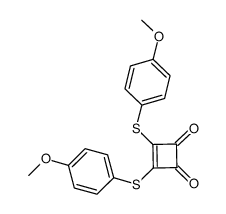 3,4-bis(p-methoxythiophenoxy)-3-cyclobutene-1,2-dione结构式