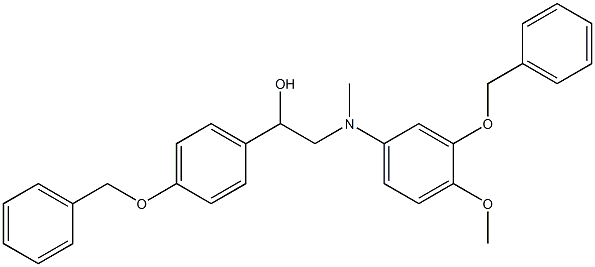 α-[[[[4-Methoxy-3-(phenylmethoxy)phenyl]methyl]amino]methyl]-4-(phenylmethoxy)benzenemethanol结构式