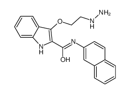 3-(2-hydrazinylethoxy)-N-naphthalen-2-yl-1H-indole-2-carboxamide结构式