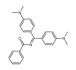 N-(4,4'-bis-dimethylamino-benzhydrylidene)-benzamide Structure