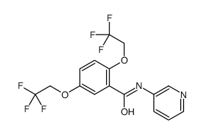 N-pyridin-3-yl-2,5-bis(2,2,2-trifluoroethoxy)benzamide结构式