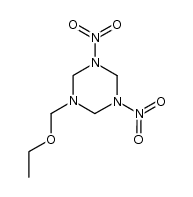 1-ethoxymethyl-3,5-dinitro-[1,3,5]triazinane结构式