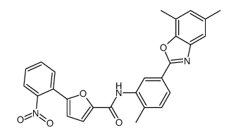 2-Furancarboxamide,N-[5-(5,7-dimethyl-2-benzoxazolyl)-2-methylphenyl]-5-(2-nitrophenyl)-(9CI)结构式