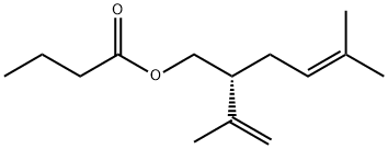 Butanoic acid, 5-methyl-2-(1-methylethenyl)-4-hexenyl ester, (R)- (9CI) Structure