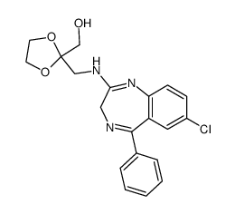 {2-[(7-chloro-5-phenyl-3H-benzo[e][1,4]diazepin-2-ylamino)-methyl]-[1,3]dioxolan-2-yl}-methanol Structure