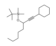 tert-butyl-(1-cyclohexyloct-1-yn-3-yloxy)-dimethylsilane结构式