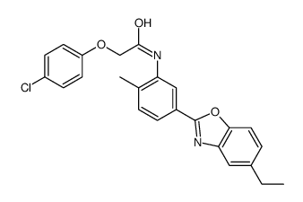 2-(4-chlorophenoxy)-N-[5-(5-ethyl-1,3-benzoxazol-2-yl)-2-methylphenyl]acetamide Structure