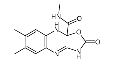6,7-dimethyl-2-oxo-3,9-dihydro-2H-oxazolo[4,5-b]quinoxaline-9a-carboxylic acid methylamide结构式