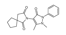 2-(1,5-dimethyl-3-oxo-2-phenyl-2,3-dihydro-1H-pyrazol-4-yl)-2-aza-spiro[4.4]nonane-1,3-dione Structure