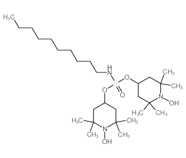 N-[bis[(1-hydroxy-2,2,6,6-tetramethyl-4-piperidyl)oxy]phosphoryl]decan-1-amine Structure