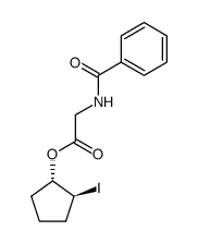 N-benzoylglycinate d'iodo-2 cyclopentyle trans结构式