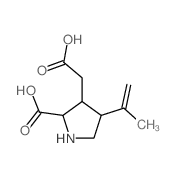 3-Pyrrolidineacetic acid, 2-carboxy-4- (1-methylethenyl)- structure