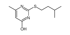 6-methyl-2-(3-methylbutylsulfanyl)-1H-pyrimidin-4-one结构式