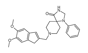 8-(5,6-dimethoxy-inden-2-ylmethyl)-1-phenyl-1,3,8-triaza-spiro[4.5]decan-4-one Structure