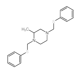 Piperazine,2-methyl-1,4-bis[(phenylthio)methyl]- structure