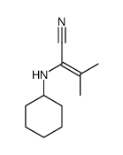 2-(cyclohexylamino)-3-methylbut-2-enenitrile结构式