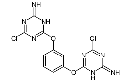 4-[3-[(4-amino-6-chloro-1,3,5-triazin-2-yl)oxy]phenoxy]-6-chloro-1,3,5-triazin-2-amine Structure