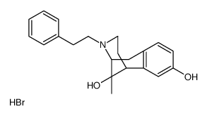11-methyl-3-phenethyl-1,2,3,4,5,6-hexahydro-2,6-methanobenzo[d]azocine-8,11-diol hydrobromide结构式