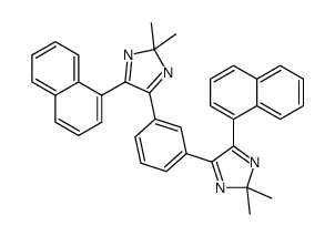 4-[3-(2,2-dimethyl-5-naphthalen-1-ylimidazol-4-yl)phenyl]-2,2-dimethyl-5-naphthalen-1-ylimidazole结构式