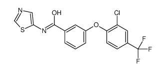 3-[2-chloro-4-(trifluoromethyl)phenoxy]-N-(1,3-thiazol-5-yl)benzamide Structure