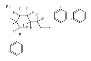 triphenyl(3,3,4,4,5,5,6,6,7,7,8,8,8-tridecafluorooctyl)stannane结构式