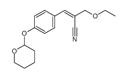 (E)-2-(ethoxymethyl)-3-[4-(tetrahydro-2-pyranyloxy)phenyl]-2-propenenitrile结构式