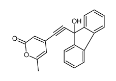 4-[2-(9-hydroxyfluoren-9-yl)ethynyl]-6-methylpyran-2-one结构式