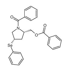 (2S,4S)-(1-benzoyl-4-phenylselenopyrrolidin-2-yl)methyl benzoate结构式