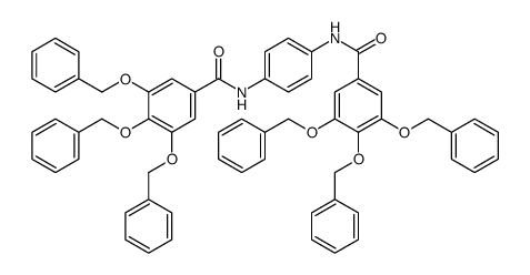 3,4,5-tris(phenylmethoxy)-N-[4-[[3,4,5-tris(phenylmethoxy)benzoyl]amino]phenyl]benzamide结构式