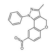 3-methyl-8-nitro-1-phenyl-4H-chromeno[4,3-c]pyrazole结构式