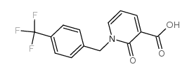 2-oxo-1-[4-(trifluoromethyl)benzyl]-1,2-dihydro-3-pyridinecarboxylic acid structure