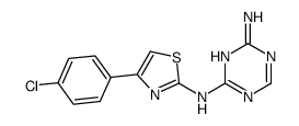 2-N-[4-(4-chlorophenyl)-1,3-thiazol-2-yl]-1,3,5-triazine-2,4-diamine结构式