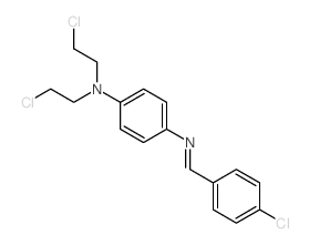 1,4-Benzenediamine,N1,N1-bis(2-chloroethyl)-N4-[(4-chlorophenyl)methylene]- Structure