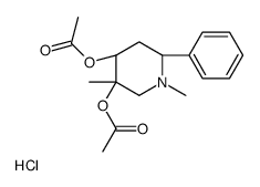 [(2R,4S,5R)-5-acetyloxy-1,5-dimethyl-2-phenylpiperidin-4-yl] acetate,hydrochloride Structure