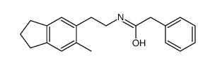 N-[2-(6-methyl-2,3-dihydro-1H-inden-5-yl)ethyl]-2-phenylacetamide结构式