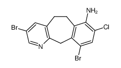 3,10-dibromo-8-chloro-6,11-dihydro-5H-benzo[5,6]cyclohepta[1,2-b]pyridin-7-amine Structure